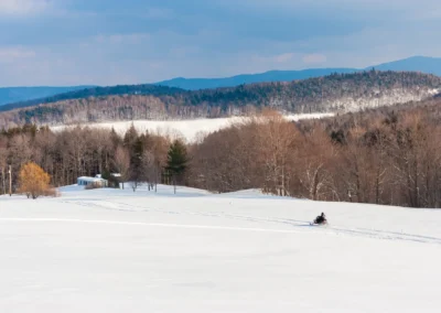 Snowmobiling in Stowe